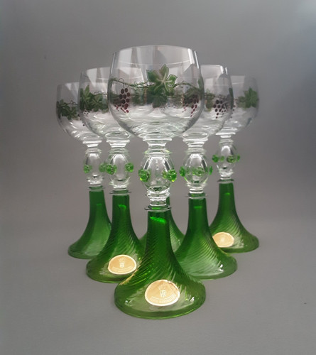 Sechs emaille bemalte original - bemalte,