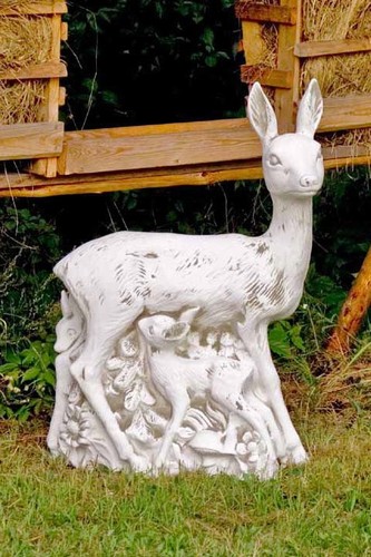 Gartenfigur reh familie - gartenfigur,