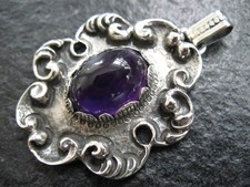 Anhänger Silber 835 BAS Blachian Antik Schmuck mit Amethyst Edelstein