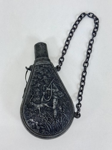 Vintage zinn pulverflasche - vintage,