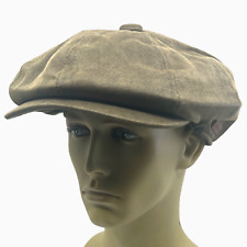 Wax Peaky Blinders Newsboy Gatsby Cap Mütze Regenfest Braun Flach BakerBoy Herren