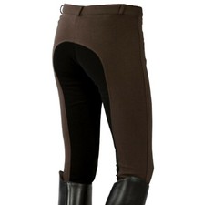 Pfiff Reithose, braun-schwarz, Damen Stiefelreithose, Vollbesatzreithose
