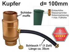 Kupfer Fallrohr Wassersammler