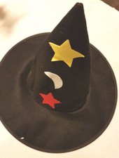 Hexenhut schwarz-bunt Hut für