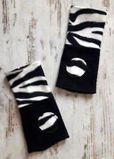 Armstulpen Pulswärmer  Zebra