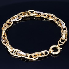 Greco Goldarmband Armband 585 14K ECHT Gold 19,5cm 6,5mm  NEU Ankerarmband