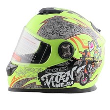 Integralhelm Helm Kinderhelm Motorradhelm Motorrad Jethelm Crosshelm Mejia Gelb
