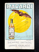 AK Litho (1235) Werbung Reklame Bacardi Rum Cuba Fledermaus RAR