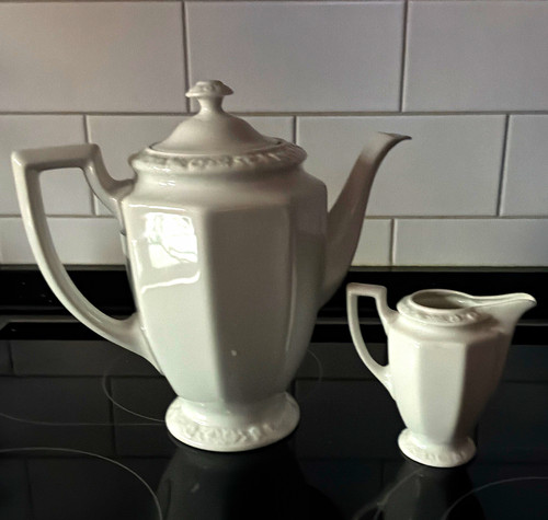 Porzellan kaffeekanne mit - kaffeekanne,