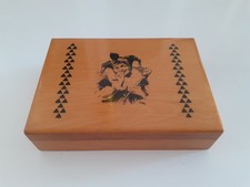 Holzkiste mit Motiv Joker, Box, Schatulle, für Spielkarten, Romme / Canasta