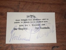 50 Pfennig Stadtkasse Exin