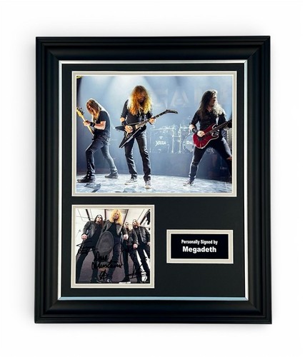 Megadeth signed photo framed - megadeth, &