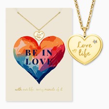 Grußkarte Love mit Halskette