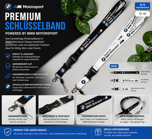 Bmw motorsport schlüsselband - bmw,