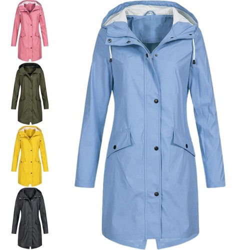 Windbreaker damen lang kapuze - windbreaker,