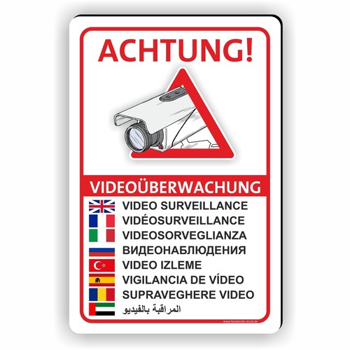 Achtung videoüberwacht 9 - achtung, (9