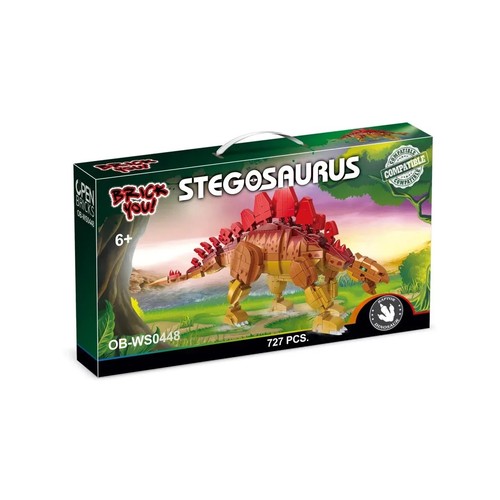 Open bricks stegosaurus - open,