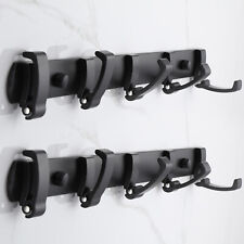 Alu Zusammenbrechen Kleiderhaken-Leiste mit 5 Haken für Bad, Küche, mehr 2 Packs