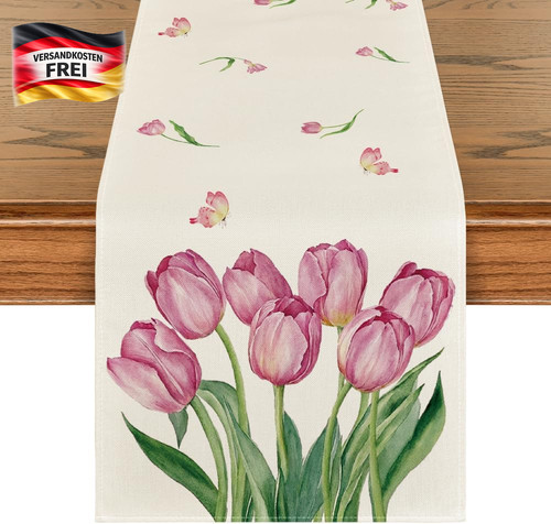Tischläufer blumen frühling - tischläufer,