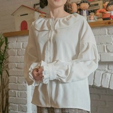 Damen Kord Ruffles Hemden