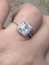 Solitär Diamant-Verlobungsring Hochzeit Damen Ring Weiß  925