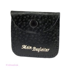 Rosenkranz Etui Leder- schwarz - Begleiter - Hl. Kommunion Erstkommunion Firmung