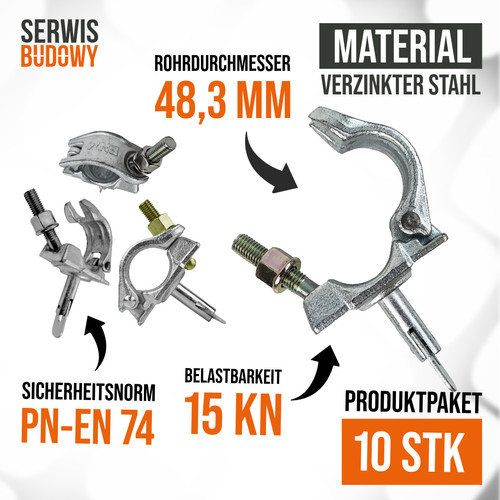 Kippstiftkupplung mit - 10,