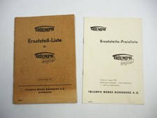 Triumph Fips Mofa Moped Ersatzteilliste Ersatzteilkatalog Preisliste 1955