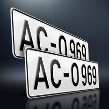 2 Kennzeichen | Alte DIN 1451 | 480 x 110 mm | Ohne EU-Feld | Nummernschilder