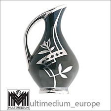Porzellan Vase Silber Auflage