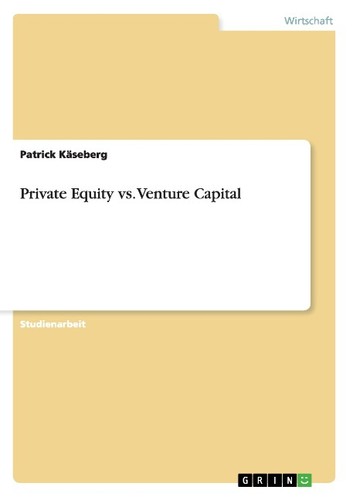 Private equity venture - equity, vs.