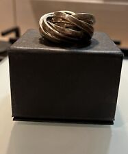 Unikat: Edler massiver Silberring aus 12 ineinander verschlungenen Ringen Neu!