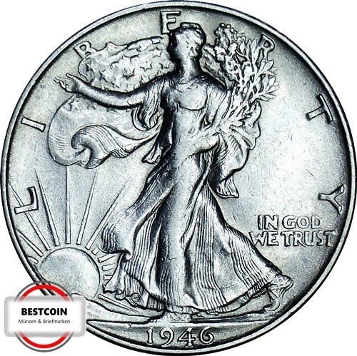 Usa 142 half dollar - km,