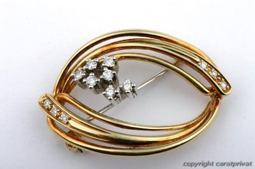 Brillantbrosche 14k 585 - , er
