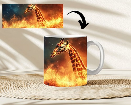 Kaffeetasse giraffe flammen - giraffe, in