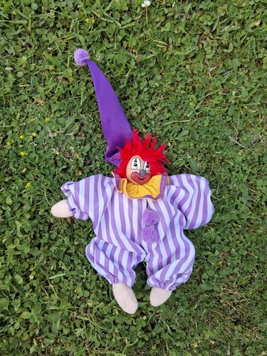 Porzellanpuppe bunter clown - bunter,