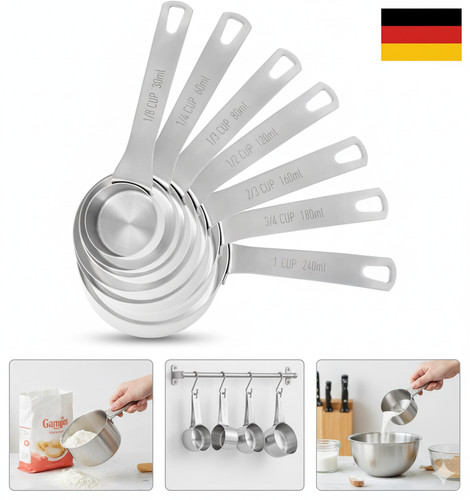 Messbecher edelstahl cups - messbecher,
