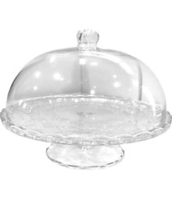 IKEA Servierplatte "ARV BRÖLLOP" Glas-Platte auf Fuß mit Abdeckung Neu