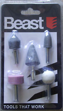 5-tlg. Satz Schleifkörper Schleifstifte 6mm Kugel Kegel Akkuschrauber Metall