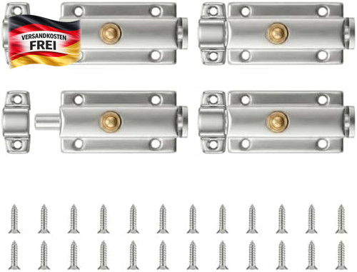Türriegel set edelstahl - edelstahl, 4
