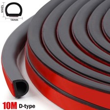10m D-Typ Autotürdichtung Gummidichtung Selbstklebend Dichtband Kfz Tür Fenster.