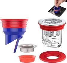 2 Stück Geruchsverschluss Dusche – 33-52mm Bodenablauf, Geruchsstop für Bad