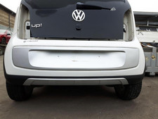 VW Up Cross original Stossfänger Stoßstange hinten LB9A Candyweiß/silber BJ2014
