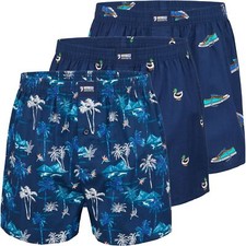 3 HAPPY SHORTS Boxershorts Web Boxer lustige Motive Design Ente Insel Sneaker