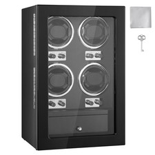4 Uhren Automatik Uhrenbeweger Uhrenbox Uhrenkasten Watch Winder Schwarz
