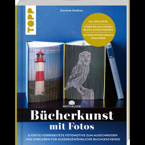 Motivblock bücherkunst mit - motivblock,