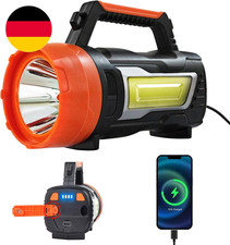 LED Handscheinwerfer Akku, Handkurbel Wiederaufladbare Taschenlampe, 7000 Lumens