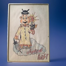 DDR Kinderzeichnung coloriert A4 - Arthur (der Engel) hilf ! , Unikat gebraucht 