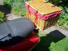 Weidenkorb,Transportkorb und Einkaufskorb für Motorroller,Fahrrad, Moped, Mofa