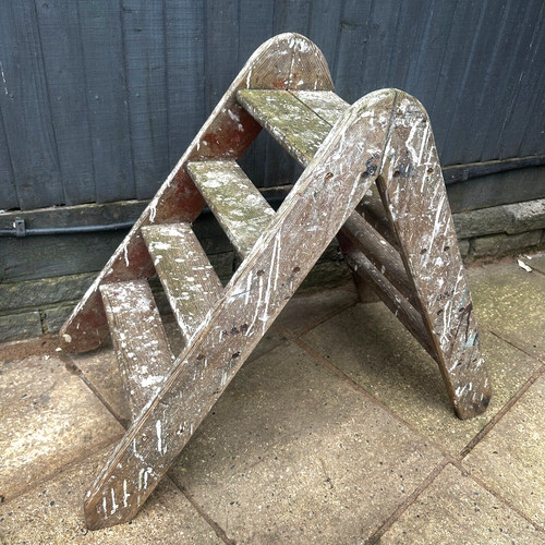 Vintage holz klapptritt - vintage,